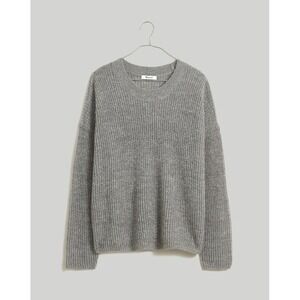 Madewell Gray Alpaca Blend Knit Sweater Women's Small Crewneck Long‎ Sleeve
